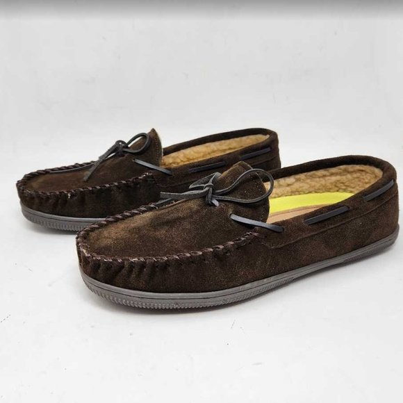 Men\'s 11 Florsheim Cozzy Tie Slippers in chocolate brown main image 8